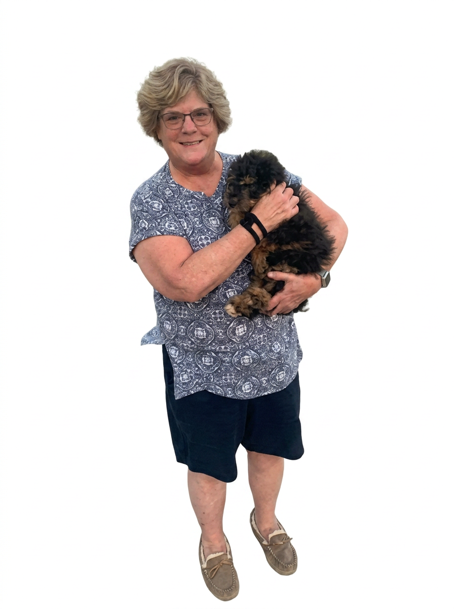 Brenda I. with their puppy