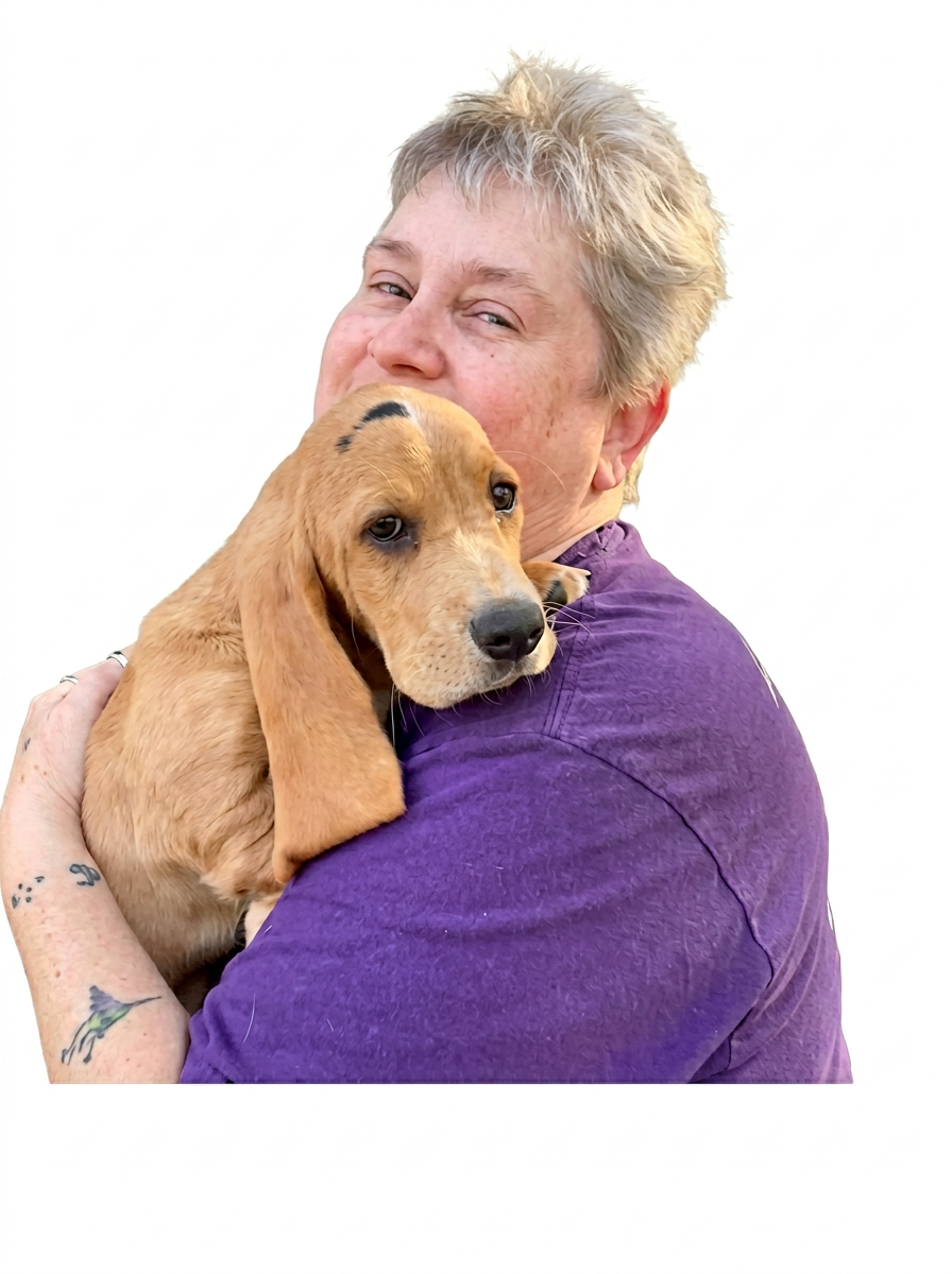 Myra M. with their puppy
